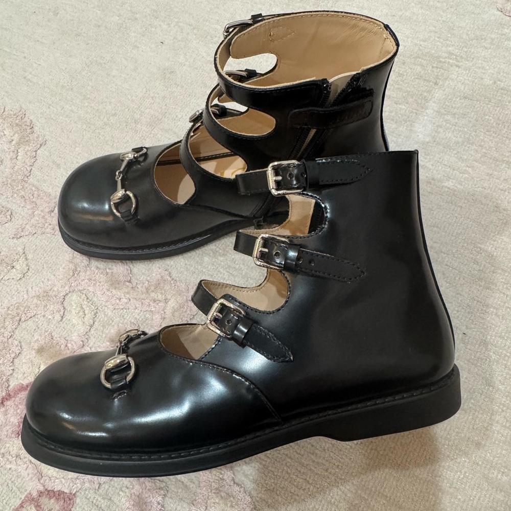 Gucci Black Kids Leather Boots - Picture 2 of 7